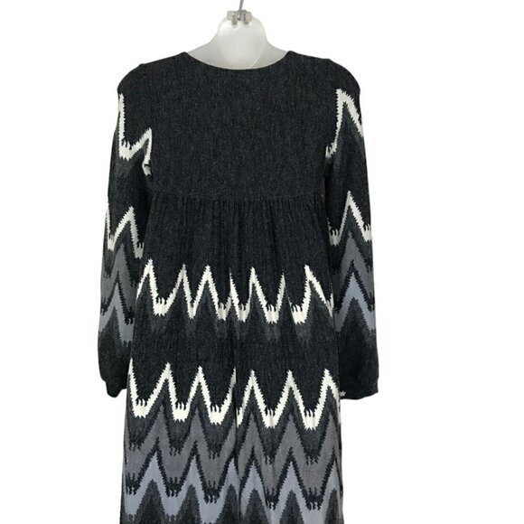 Rebecca  Taylor Grey and White Wool Blend Mini Dress Size S - Picture 5 of 6